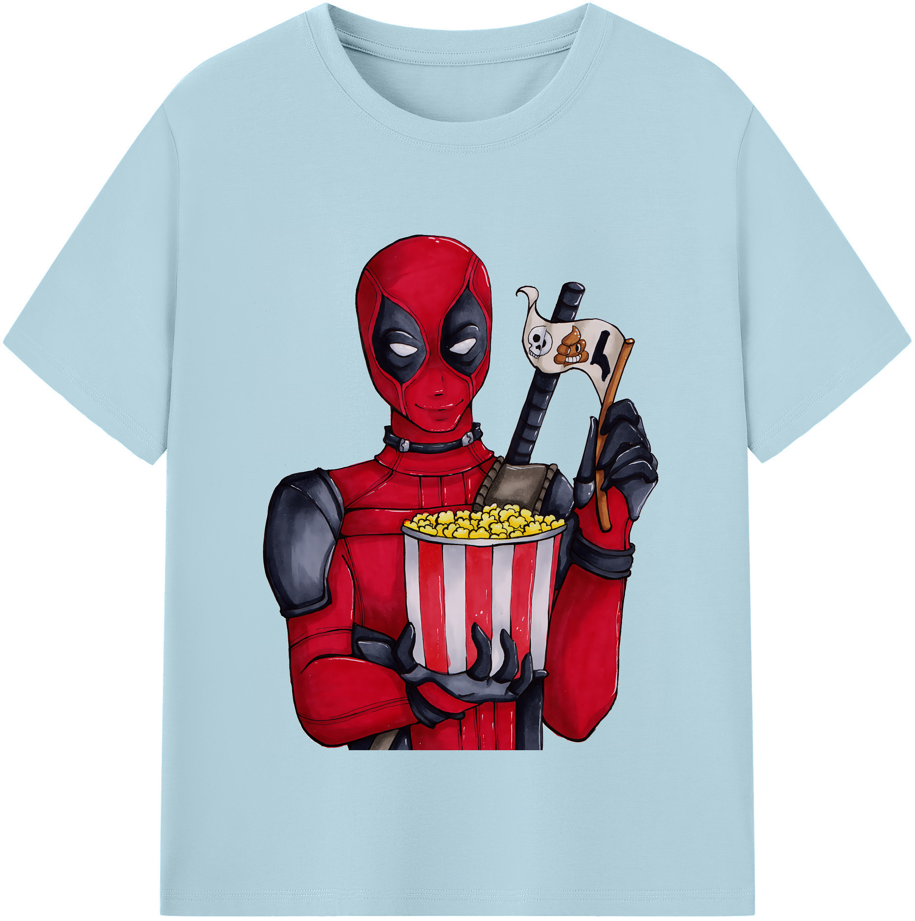 （画像用） Deadpool デッドプール 綿100％半袖Tシャツ（フロントプリント）
